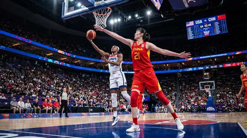China's 19-year-old center Zhang Ziyu presented a unique physical challenge in her senior World Cup debut.