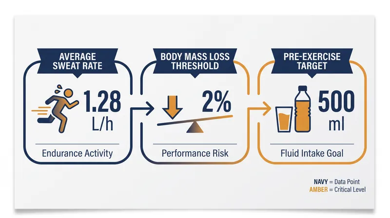 Key metrics defining the physiological limits of endurance hydration.