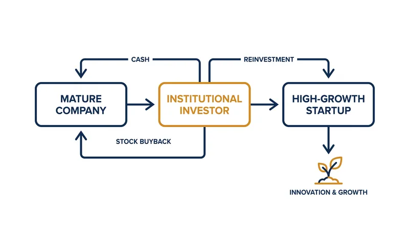 How stock buybacks recycle capital from mature industries to emerging sectors.