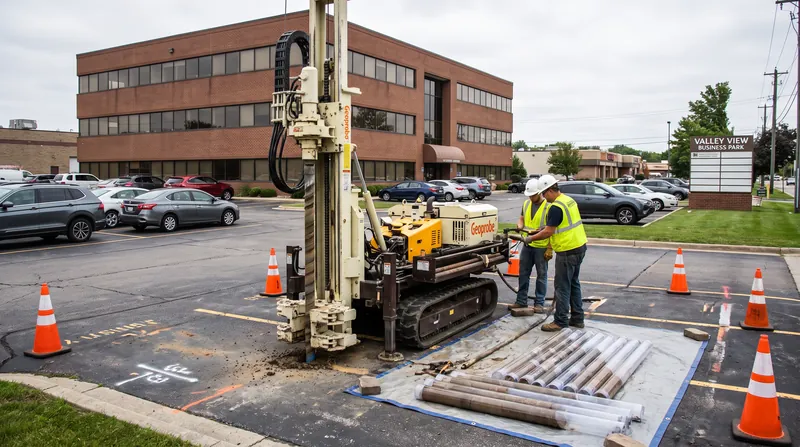 Phase II assessments deploy drilling rigs to extract soil cores and install temporary groundwater monitoring wells.