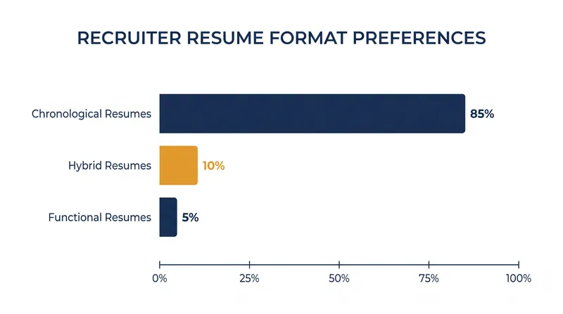 Survey data consistently shows that the vast majority of professional resumes utilize a chronological structure.