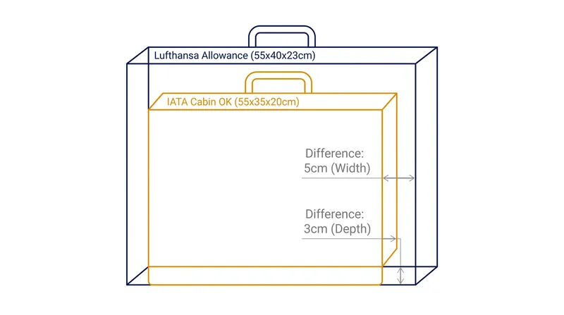 The abandoned IATA standard compared to a standard European legacy carrier allowance.
