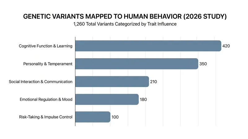 Researchers identified more than 800 previously unknown genetic variants linked to human personality traits.