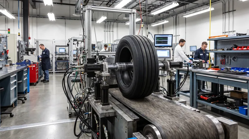 Flat-track testing machines gather the empirical data required to populate the Magic Formula's coefficients.