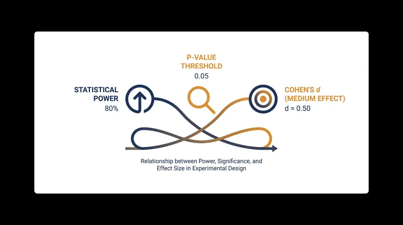 The standard mathematical thresholds required to establish a reliable scientific finding.
