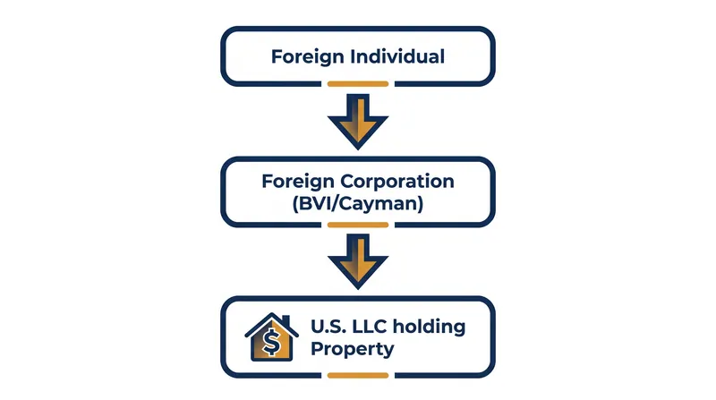 The standard corporate shield structure used to bypass U.S. estate taxes.