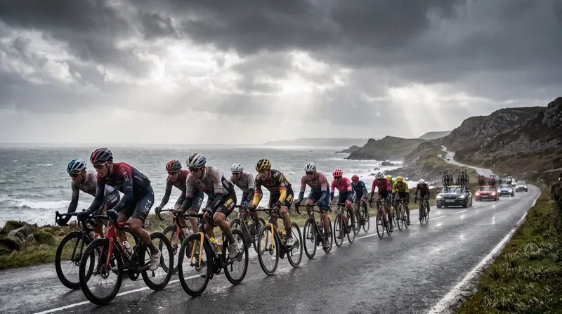 Severe crosswinds during the second stage of the Tour of Britain fractured the peloton, testing Jacquelin's tactical awareness.