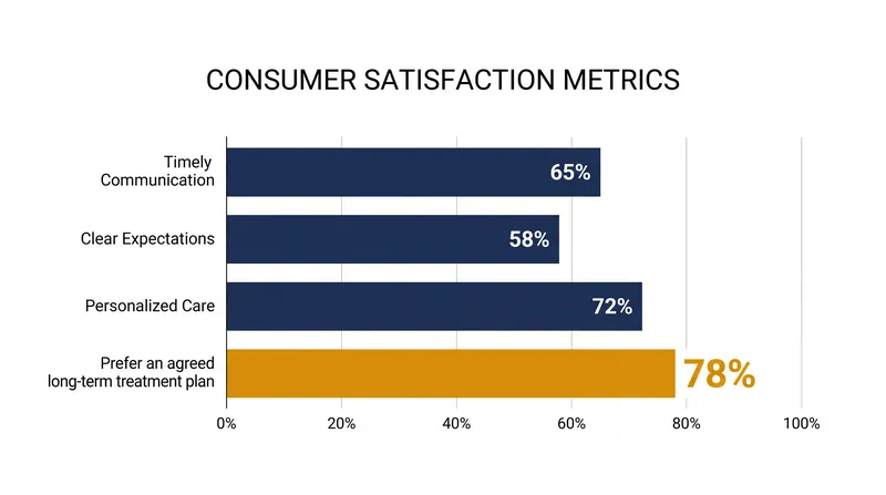 A vast majority of aesthetic consumers report higher satisfaction when working from a structured, long-term plan.