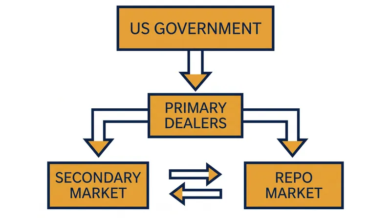 Primary dealers act as the mandatory intermediary between the US Treasury and the broader financial market.
