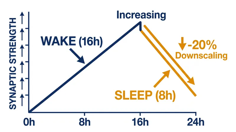 The Synaptic Homeostasis Hypothesis models how sleep reduces the overall synaptic weight built up during wakefulness.