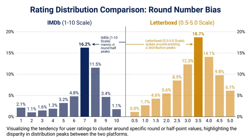 Datawrapper's analysis shows how users treat a 10-point scale differently than a 5-star scale, even when the mathematical increments are identical.