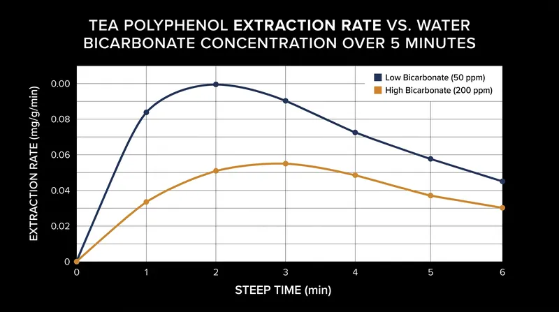As bicarbonate concentration rises, the total yield of water-soluble polyphenols decreases.