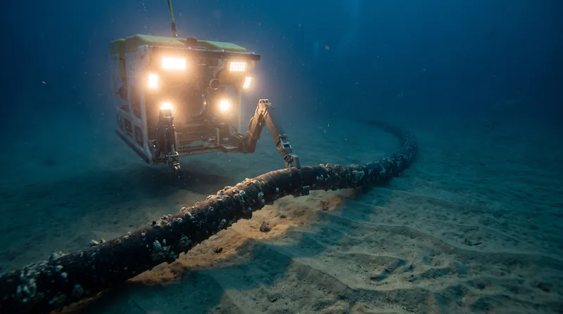 Remotely operated vehicles are used to inspect and bury submarine cables in shallower waters to protect them from anchor damage.