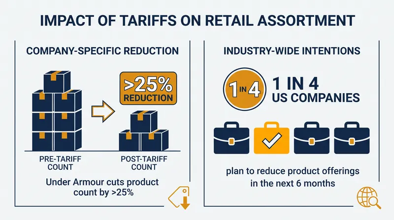 Major brands and independent retailers alike are trimming their catalogs to offset the rising costs of import duties.