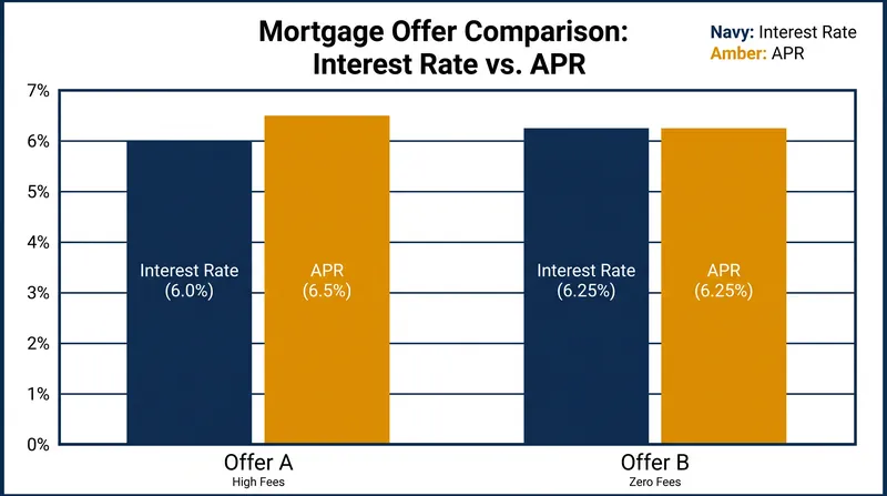 A lower interest rate does not guarantee a cheaper loan if the lender charges exorbitant upfront fees.