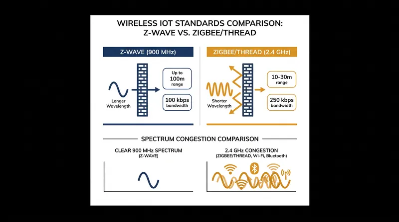 Frequency dictates both the range and the bandwidth of a smart home protocol.