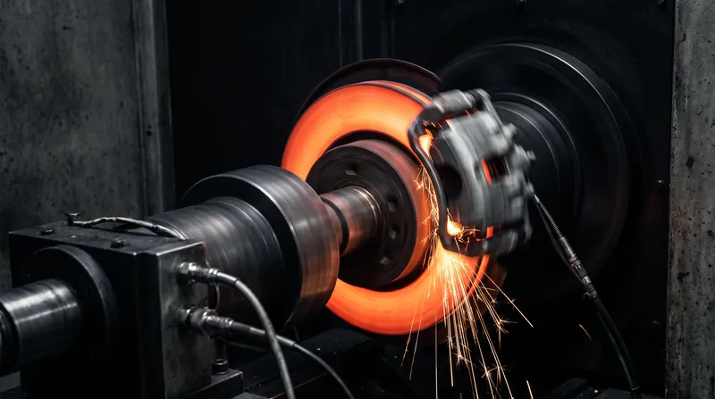 During heavy braking, the friction between the pads and the rotor can push surface temperatures well above 500 degrees Celsius.
