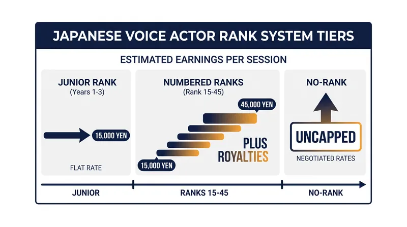 How minimum per-episode guarantees scale across the three main tiers of the union rank system.
