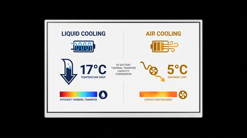Liquid cooling provides a significantly higher heat transfer capacity than forced air.