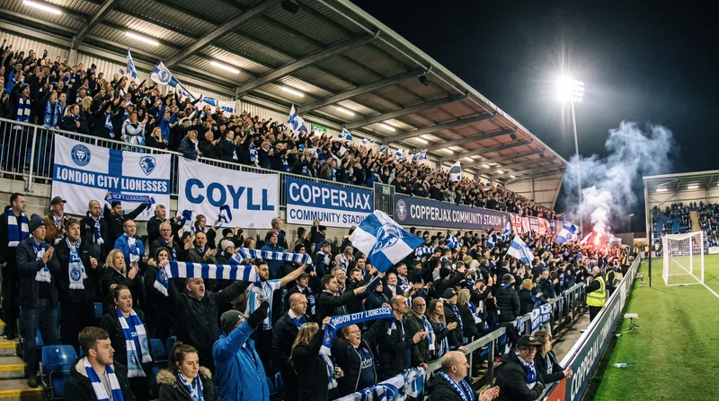A record sold-out crowd of over 5,400 fans packed the CopperJax Community Stadium in Bromley for the season opener.