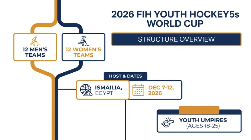 The tournament structure combines elite under-18 competition with mandatory leadership and officiating camps.