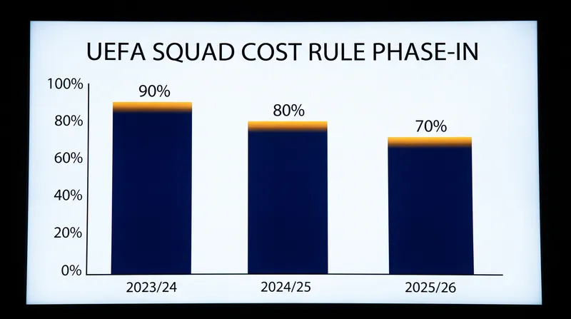 UEFA phased in the spending cap over three seasons to allow clubs time to adjust their wage bills.