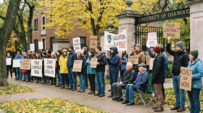 Approximately 2,000 staff members participated in the 24-hour strike action.