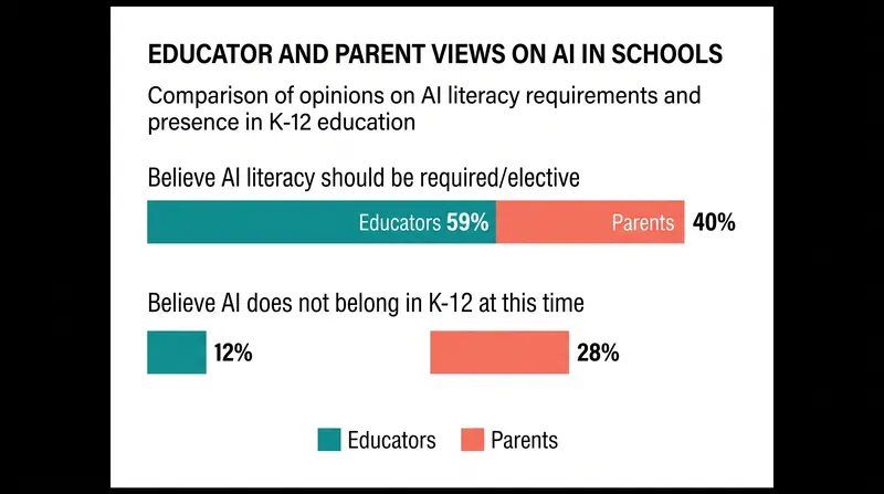 Educators and parents remain divided on the long-term role of artificial intelligence in K-12 education.