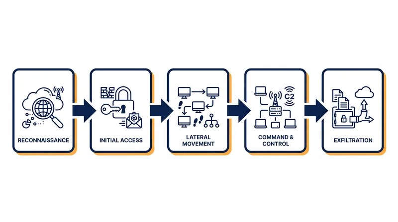 Modern security architectures condense the original seven-step framework into five operational phases.