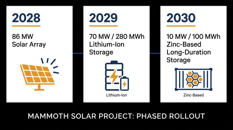 The $350 million facility will deploy its generation and storage assets in three phases between 2028 and 2030.