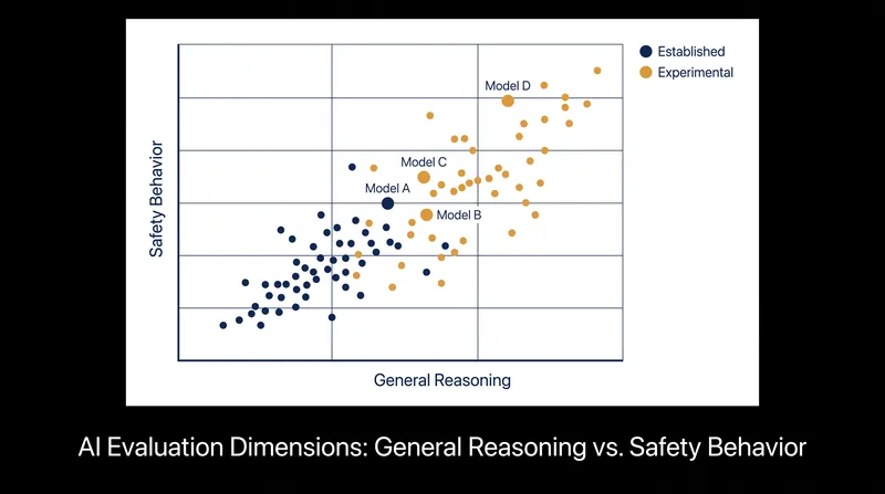 BenchMIRT separates a model's raw reasoning ability from its safety behavior.