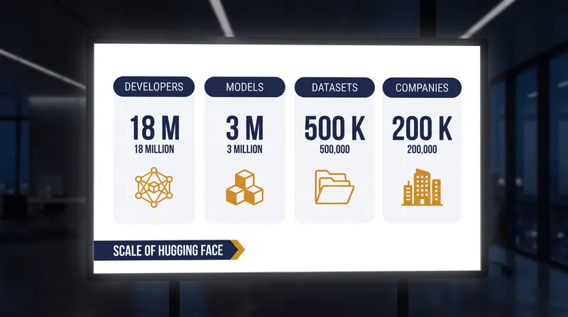 Hugging Face serves as the primary distribution hub for the open-source AI ecosystem.