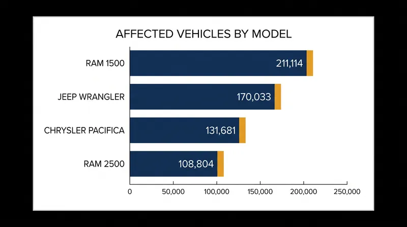 The 2026 Ram 1500 represents the largest single population in the 844,027-vehicle recall.