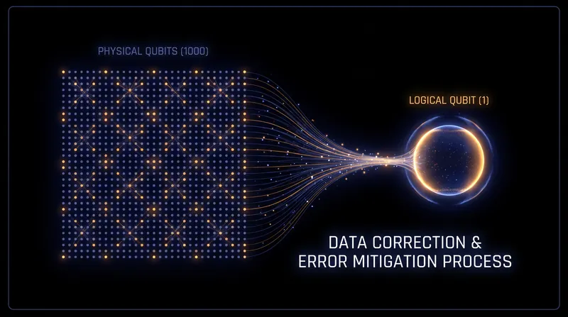 The surface code requires hundreds of physical qubits to simulate one reliable logical qubit.