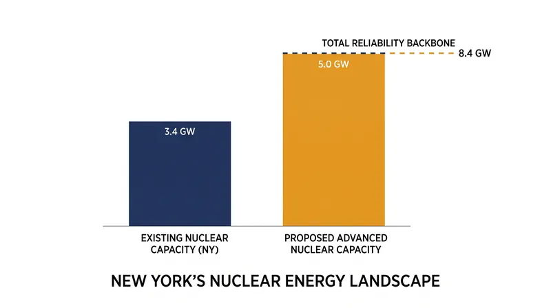 The proposed 5-gigawatt expansion would more than double New York's existing nuclear capacity.