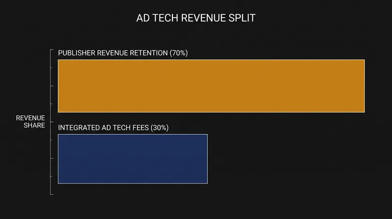 Publishers argue that integrated ad tech platforms capture up to 30% of advertising yields.