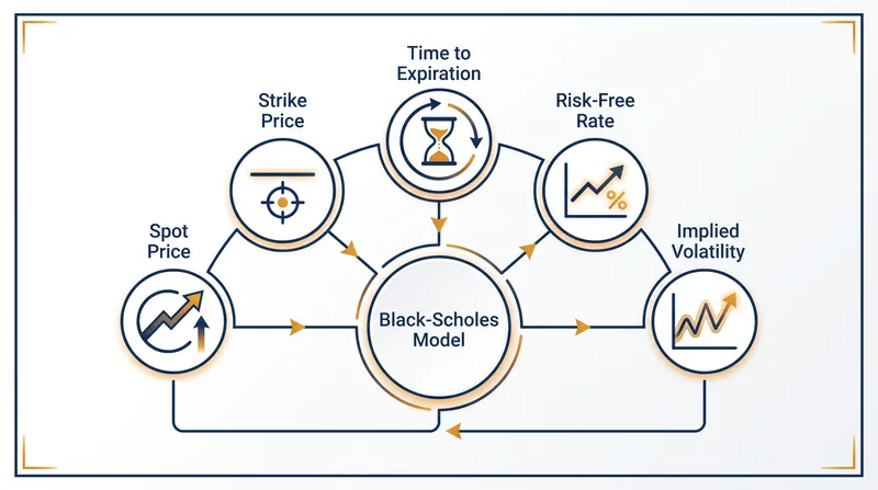 The five variables required to calculate an option's theoretical fair value.