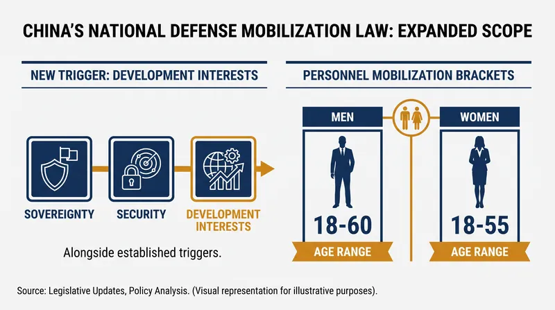 The 2026 revision broadens the legal triggers for mobilization and clarifies the age brackets for mandatory national defense duties.