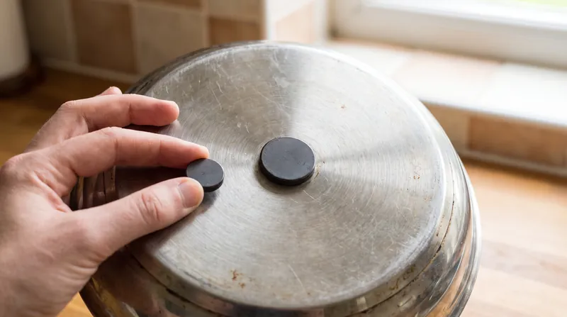 Induction cooking requires ferromagnetic cookware; if a magnet sticks to the base, the pan will work.