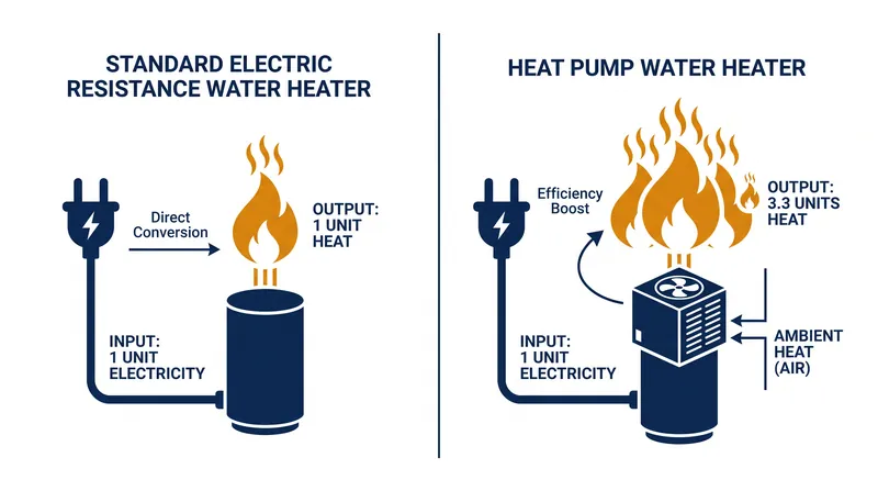 By moving heat instead of creating it, heat pumps break the 1-to-1 energy ratio of traditional electric heaters.
