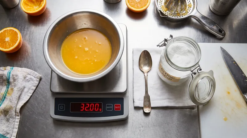Precision is critical: powdered acids must be measured by weight, not volume, to ensure consistent structural balance.