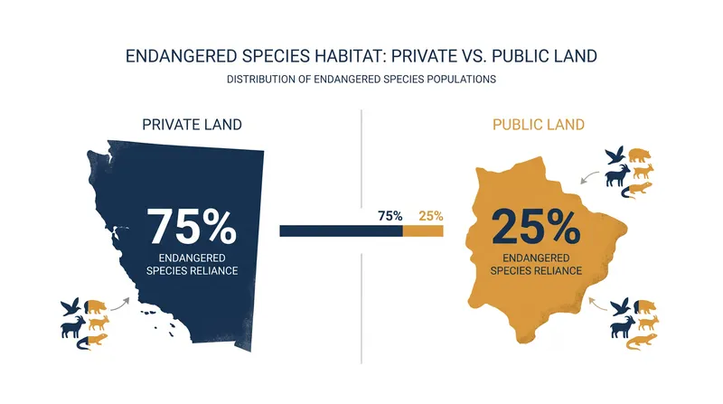 More than three-quarters of all listed species in the U.S. depend on privately owned land for their survival.