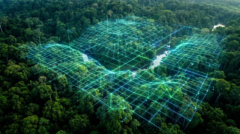 Lidar pulses penetrate gaps in the forest canopy to reveal the bare earth below.