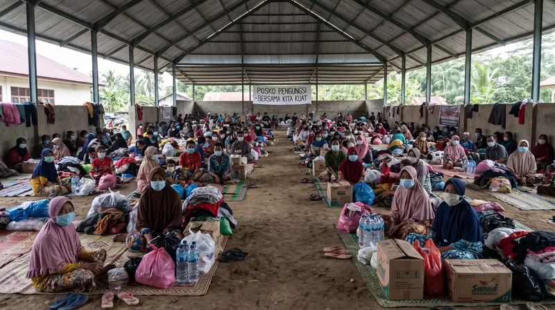 Over 600 residents from Kuta Tengah village were relocated to emergency shelters as volcanic activity intensified.