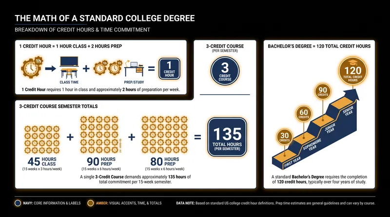 The mathematical structure of the modern American bachelor's degree.