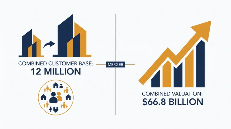 The combined entity would serve over 12 million customers across eight states.