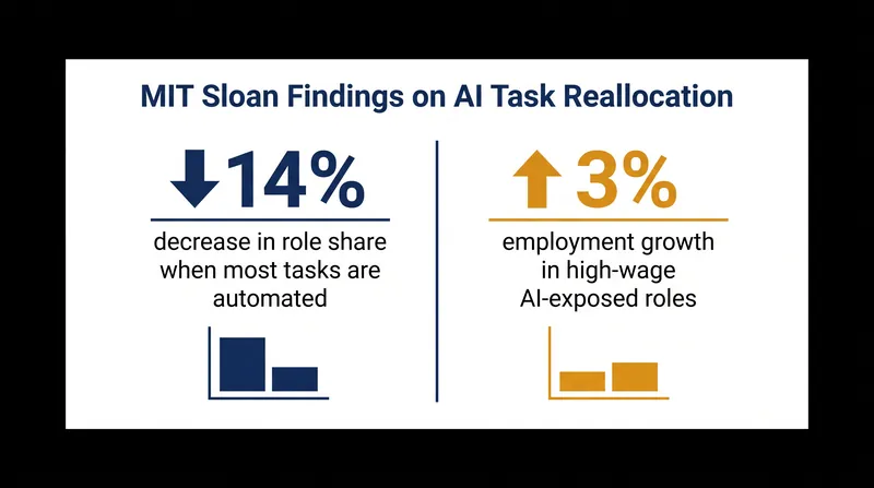 The employment impact of AI depends heavily on whether the technology automates a few routine tasks or the majority of a role's duties.