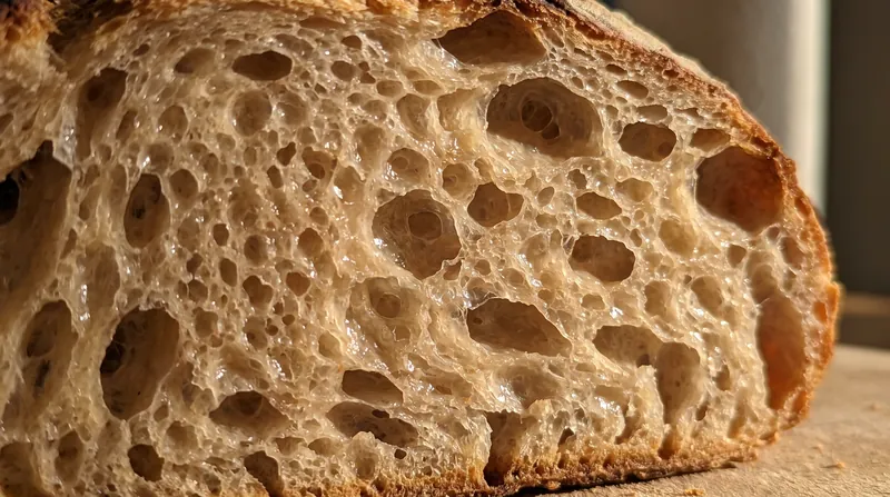 The enzymatic breakdown of complex fibers during fermentation alters the dough's viscosity, directly shaping the final crumb structure.