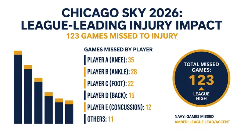 The Chicago Sky lead the league in games missed to injury during the 2026 campaign.