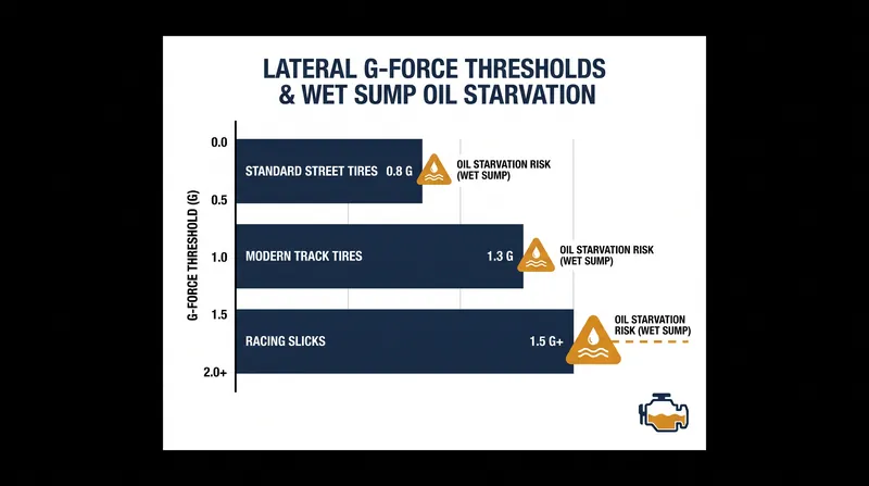 As modern track tires push lateral grip beyond 1.2 Gs, traditional wet-sump systems struggle to keep oil at the pickup tube.